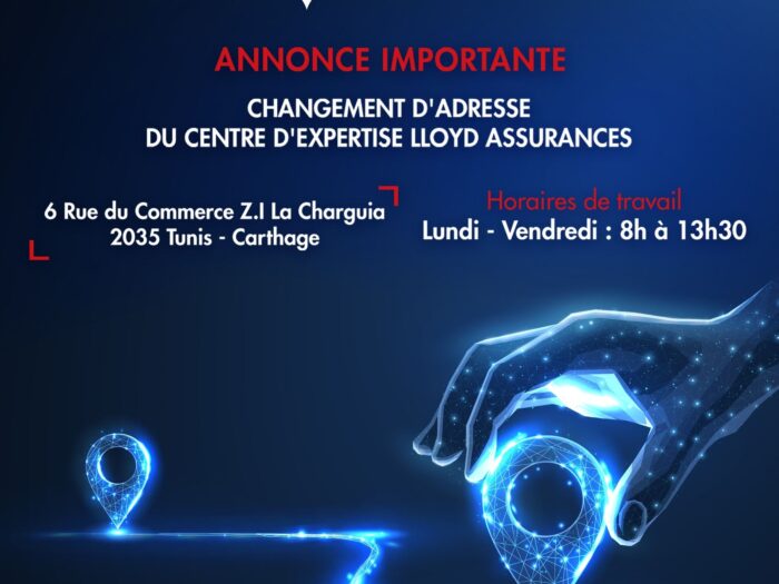 À partir du 5 août, notre centre d&rsquo;expertise Lloyd Assurances change d&rsquo;adresse !